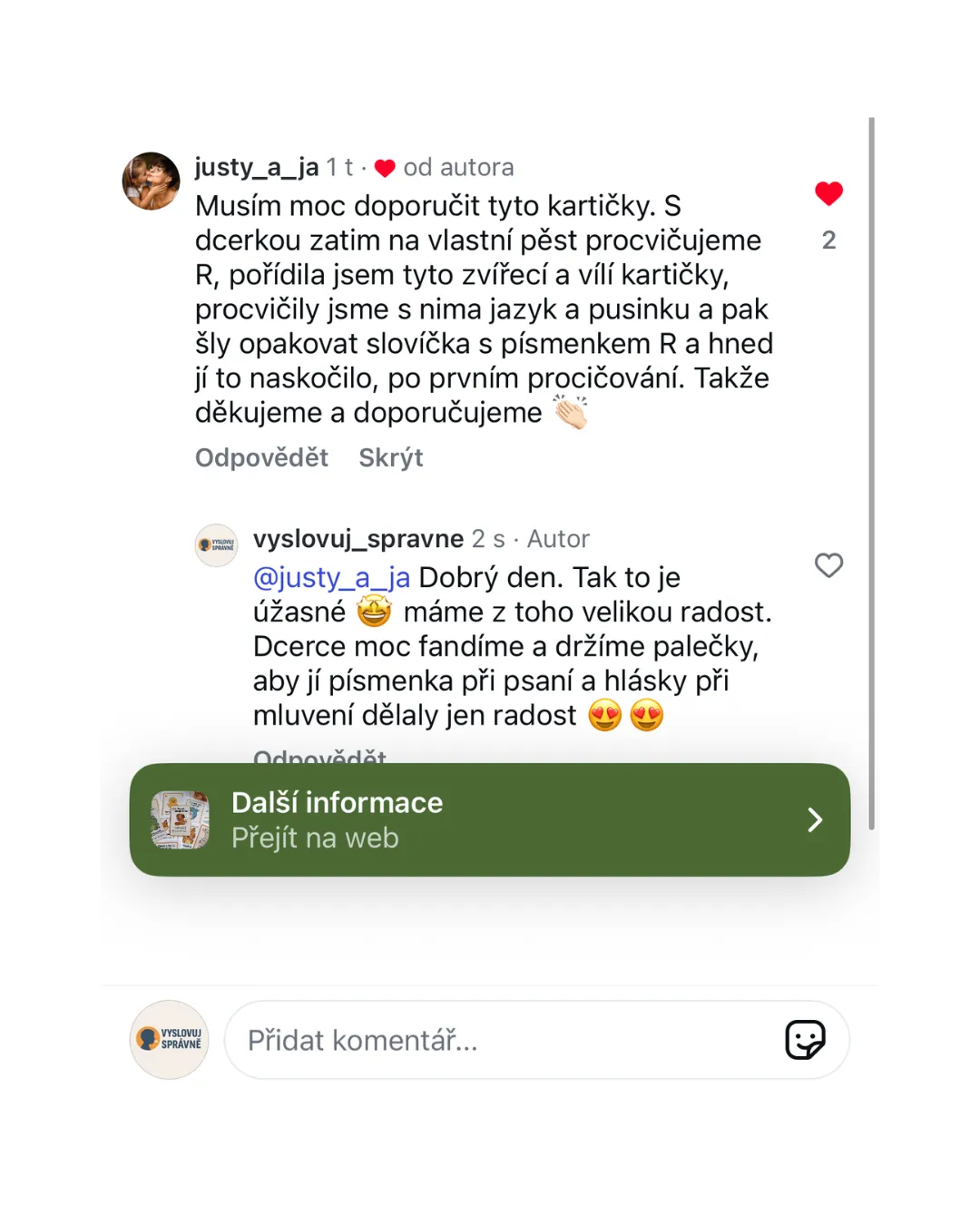 Pohádka na R v praxi