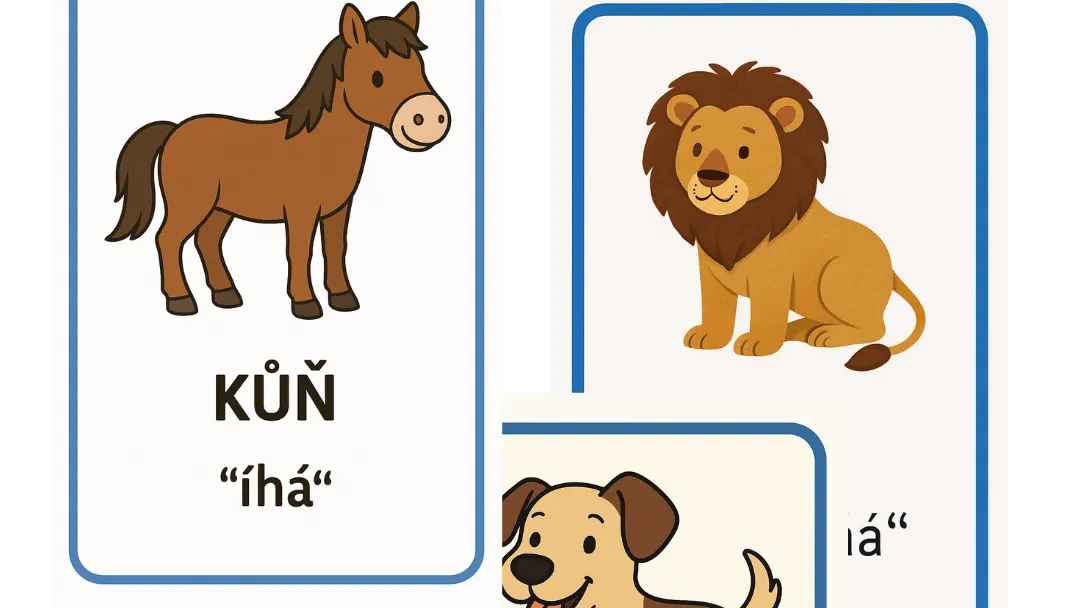 Obrázkové karty — Zvířata