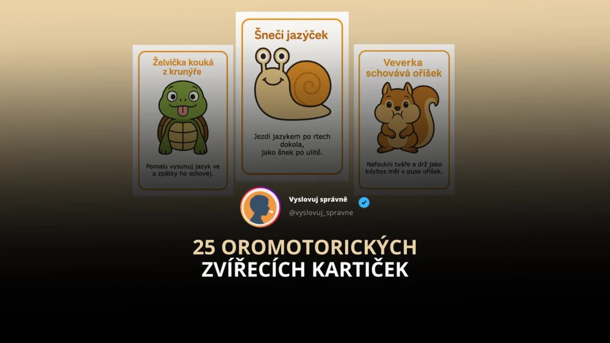 Zvířecí výprava za lepší řečí — hravé kartičky pro jazýčky, co potřebují rozhýbat