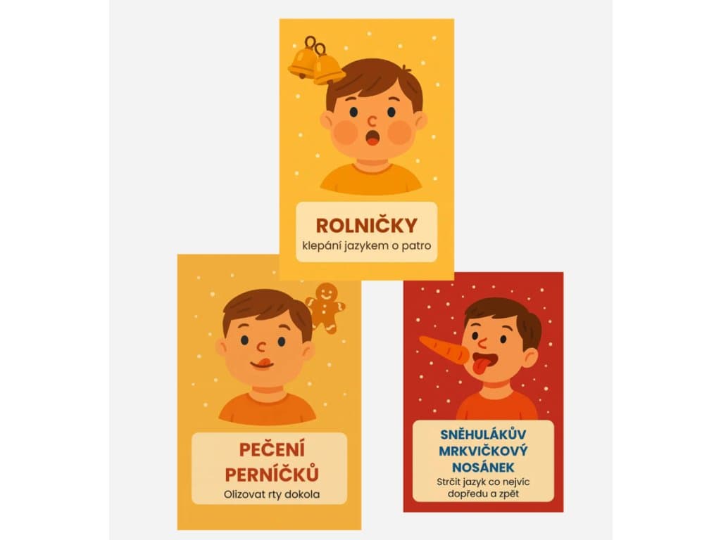 Vánoční oromotorické kartičky