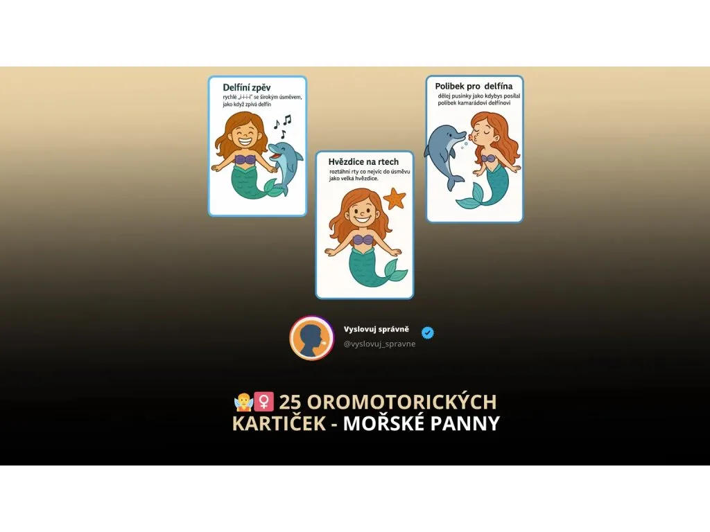 Oromotorické kartičky — Mořská panna
