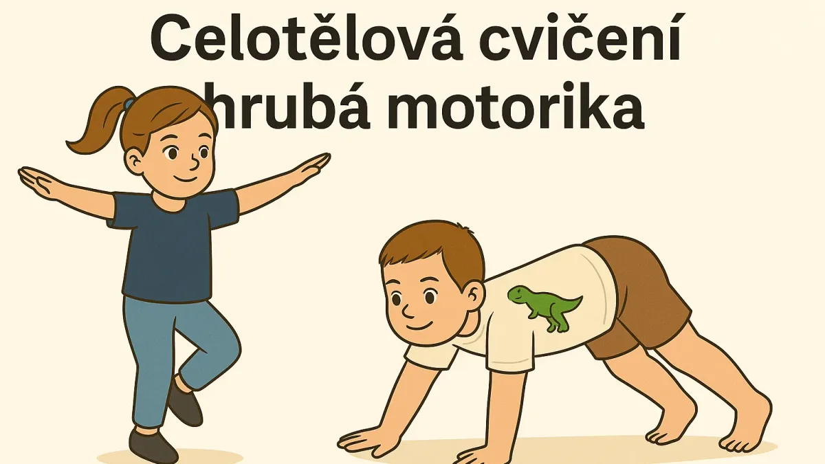 Pohybové kartičky pro děti — celotělová cvičení, co je unaví a pobaví